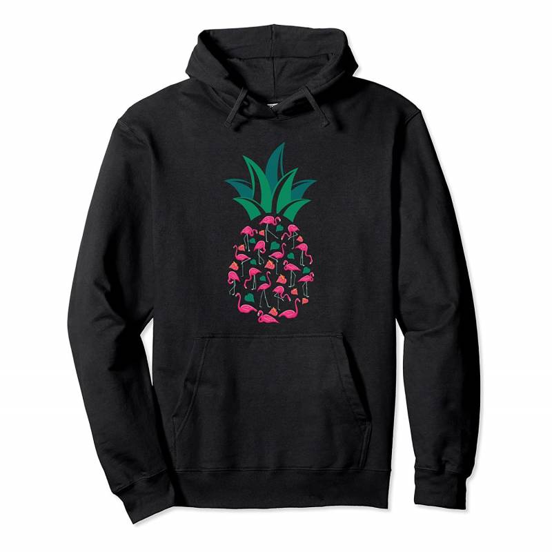 Pineapple Pink Flamingo Cute Fun Summer Fruit Animal Print Pullover Hoodie, T Shirt, Sweatshirt