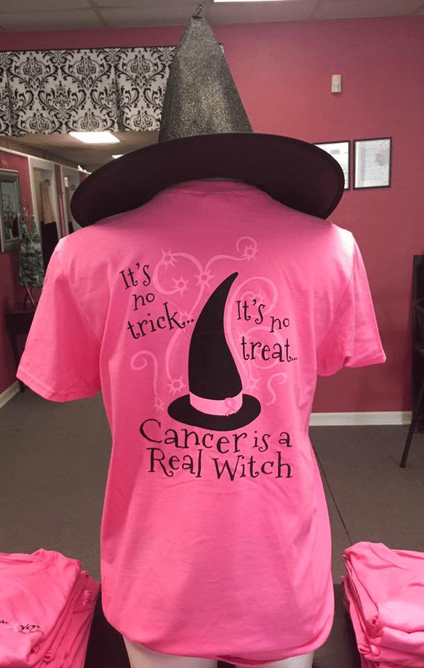 Breast Cancer Awareness Witch Hat It’S No Trick It’S No Treat Cancer Is A Real Witch T Shirt Hoodie Sweater Size S-5Xl
