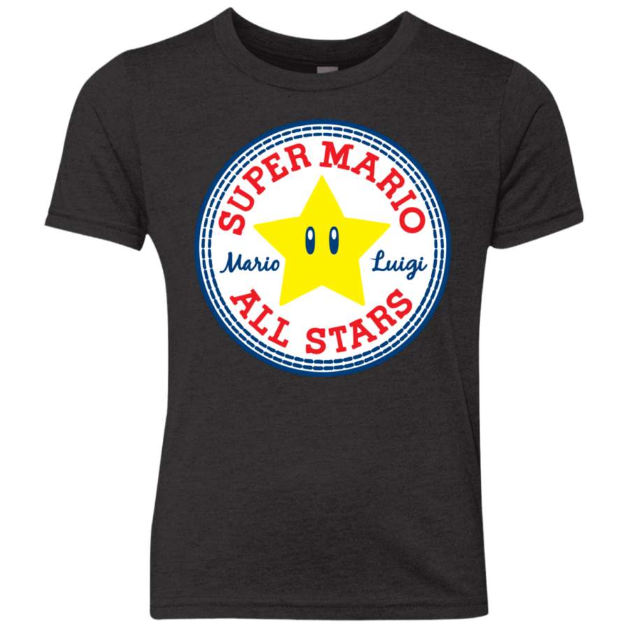 Super Mario All Stars Youth Triblend T-Shirt