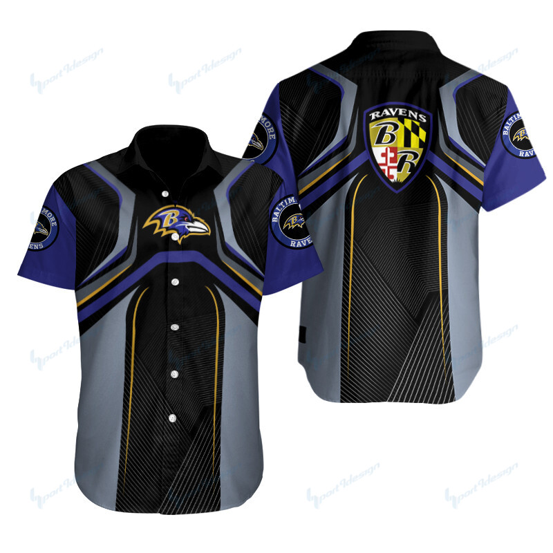 Baltimore Ravens Button Shirts Bg444