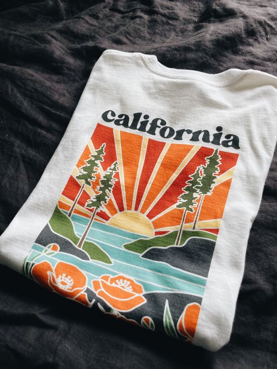 California Poppy T-shirt | Outdoorsy Graphic Tee | Unisex California Tee | Unisex Basic Softstyle | California Gift | California Apparel