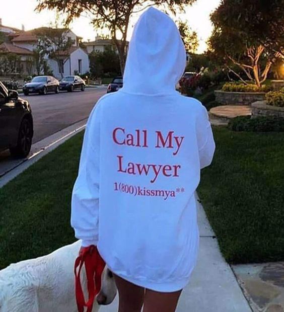 Call My Lawyer Hoodie, Oversized Hoodie, Aesthetic Hoodie, Tumblr Clothing, VSVO Hoodie, Sweet Outfit, Oversized Pullover