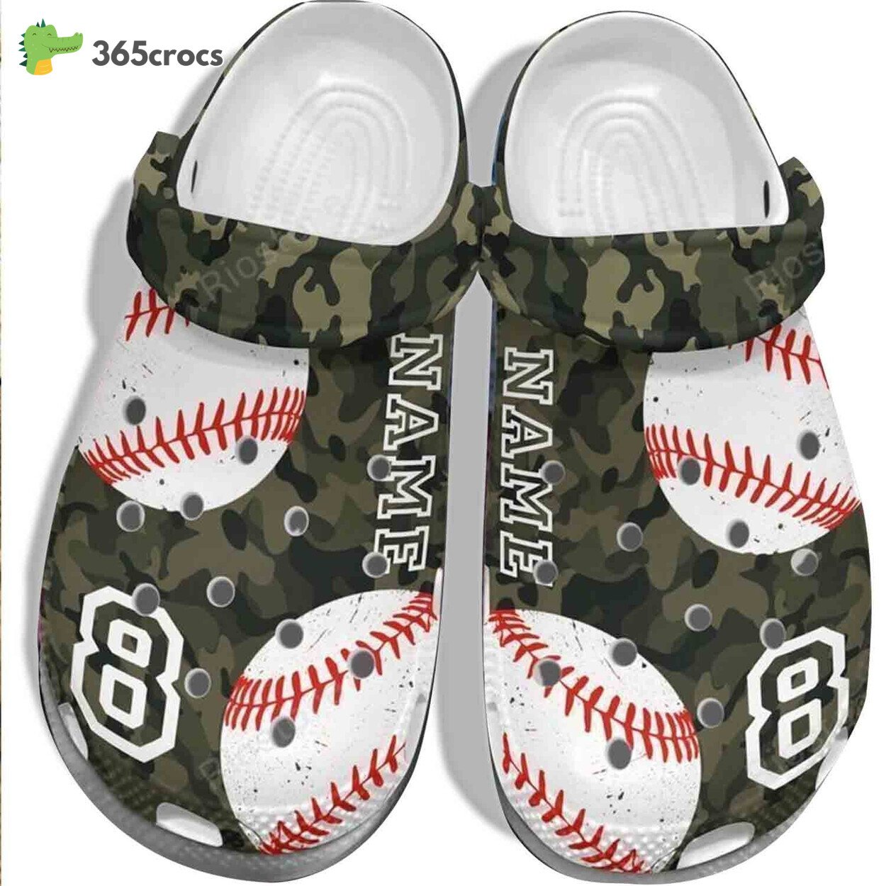 Camo Baseball clog For Army Veteran Baseball Custom Shoes