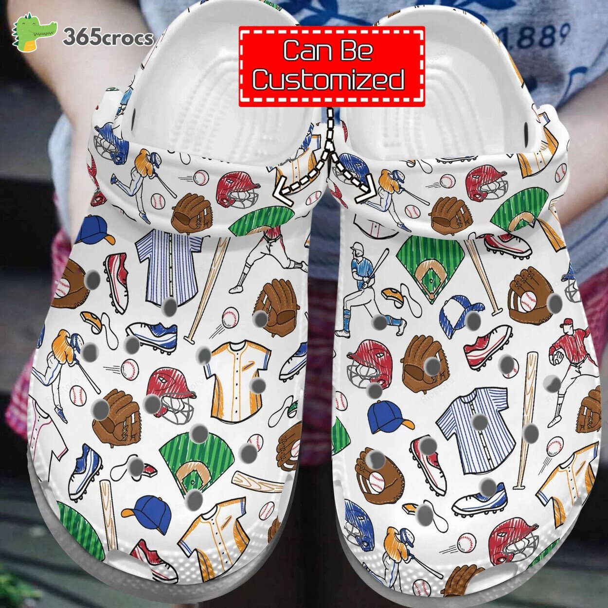 Cartoon Baseball Ball Cap Batter clog Shoes Custom