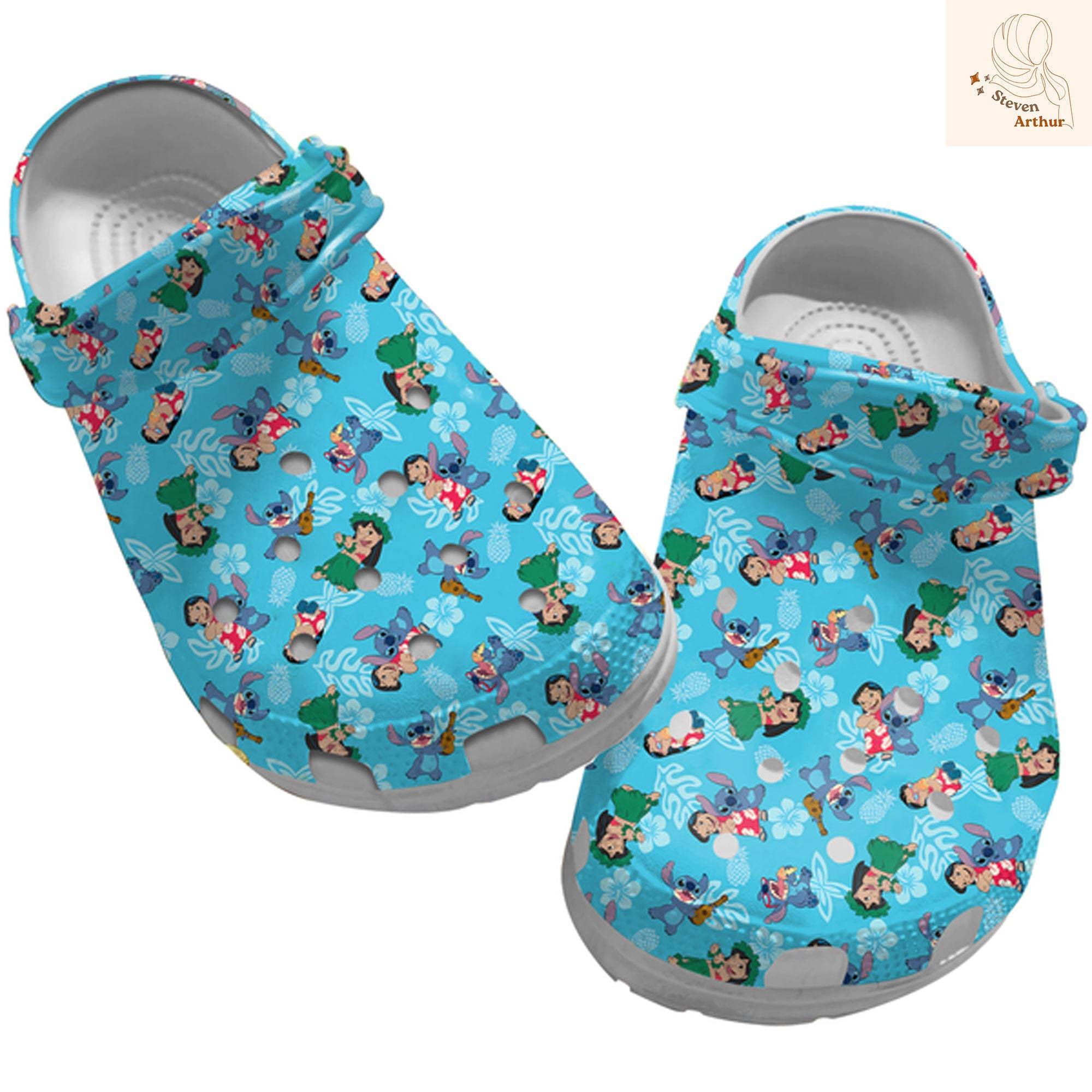 Cartoon Disney Stitch Clogs Lilo Animated Shoes Joyful Design