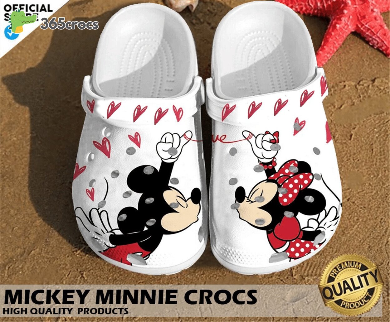 Cartoon Lovers Celebrate Iconic Duo Mickey Minnie Mouse Clog Design