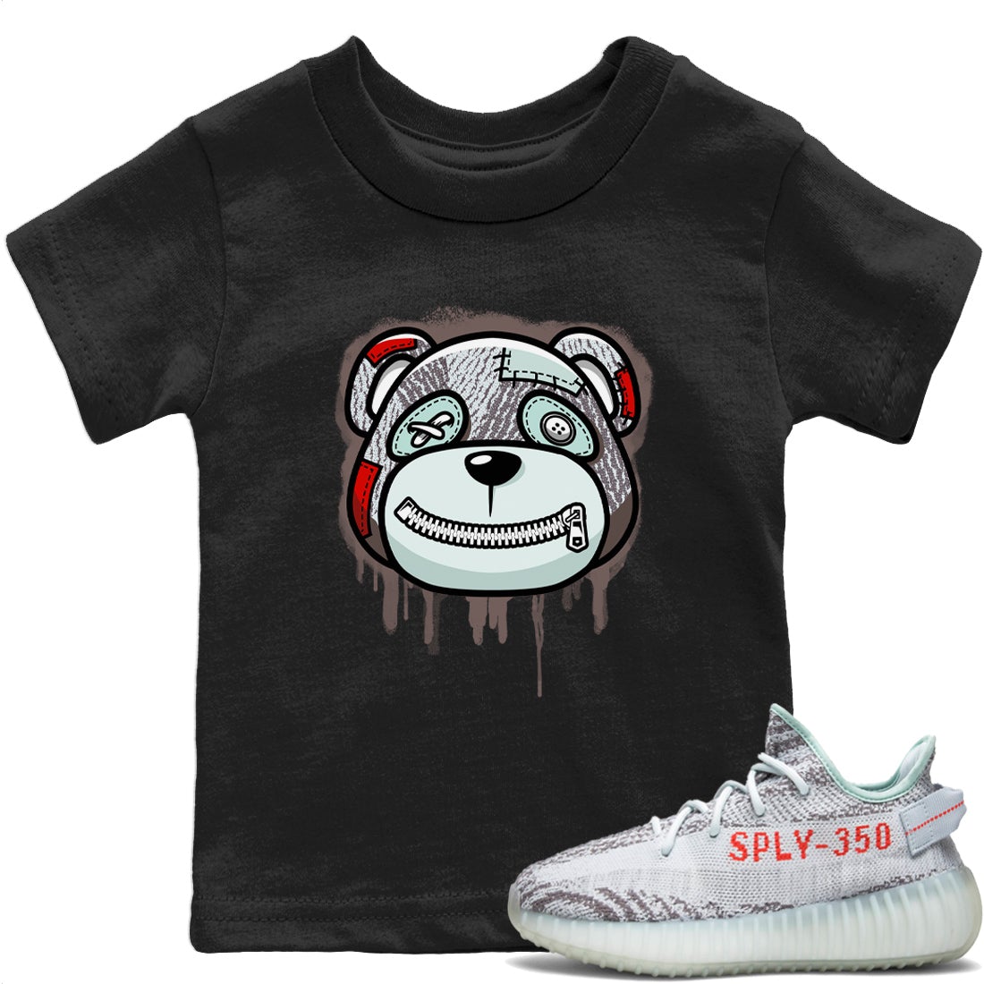 Bear Face T-Shirt – Yeezy 350 V2 Blue Tint Baby & Youth