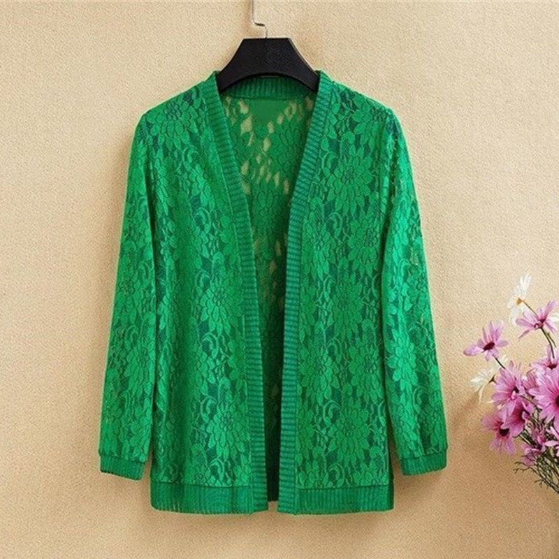 Summer Thin Coat Jacket Women Cardigan Long Sleeve Female Cardigans Women Lace Tops Ladies Shawl Outerwear alx