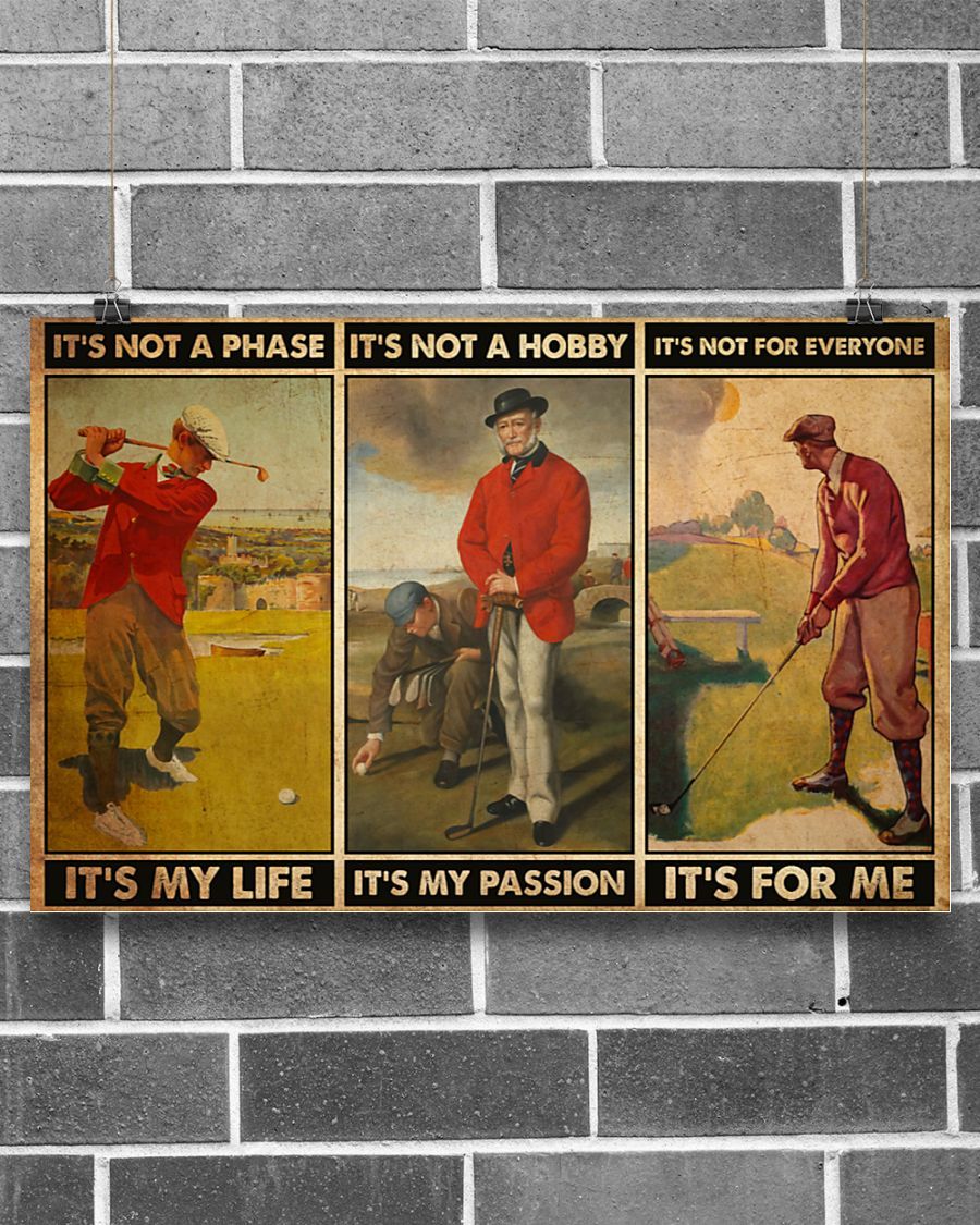 Golf It’s Not For Everyone It’s For Me Horizontal Canvas And Poster | Wall Decor Visual Art