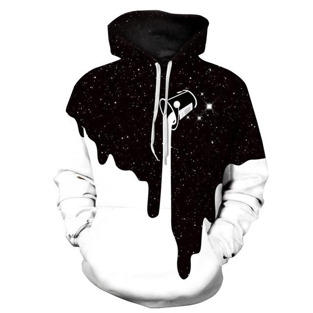 Spilled Milk Space Galaxy 3D Hoodies