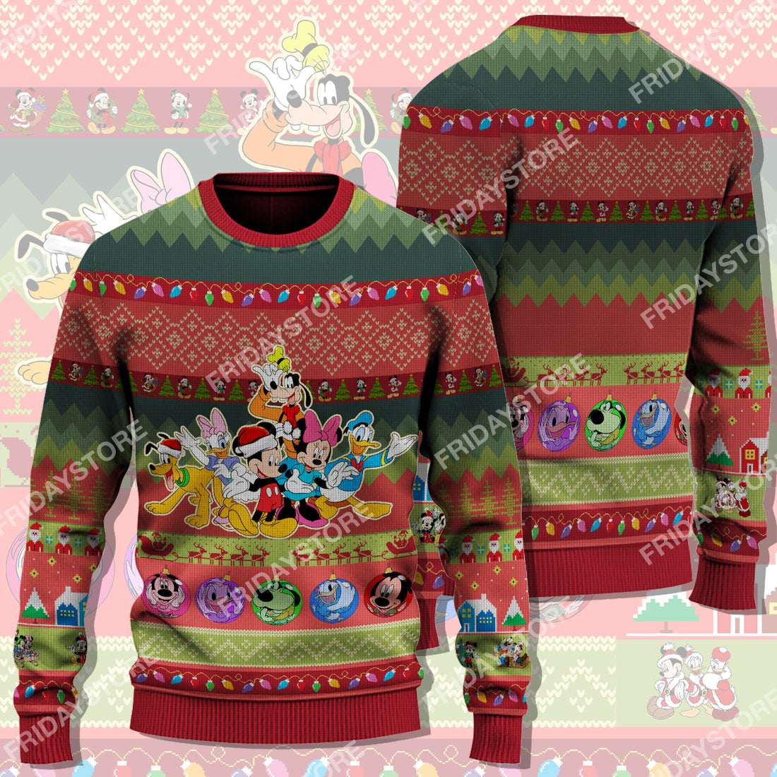 Unifinz Dn Sweater House Of Mouse Christmas Ugly Sweater Amazing Dn Mk Mouse Ugly Sweater 2022