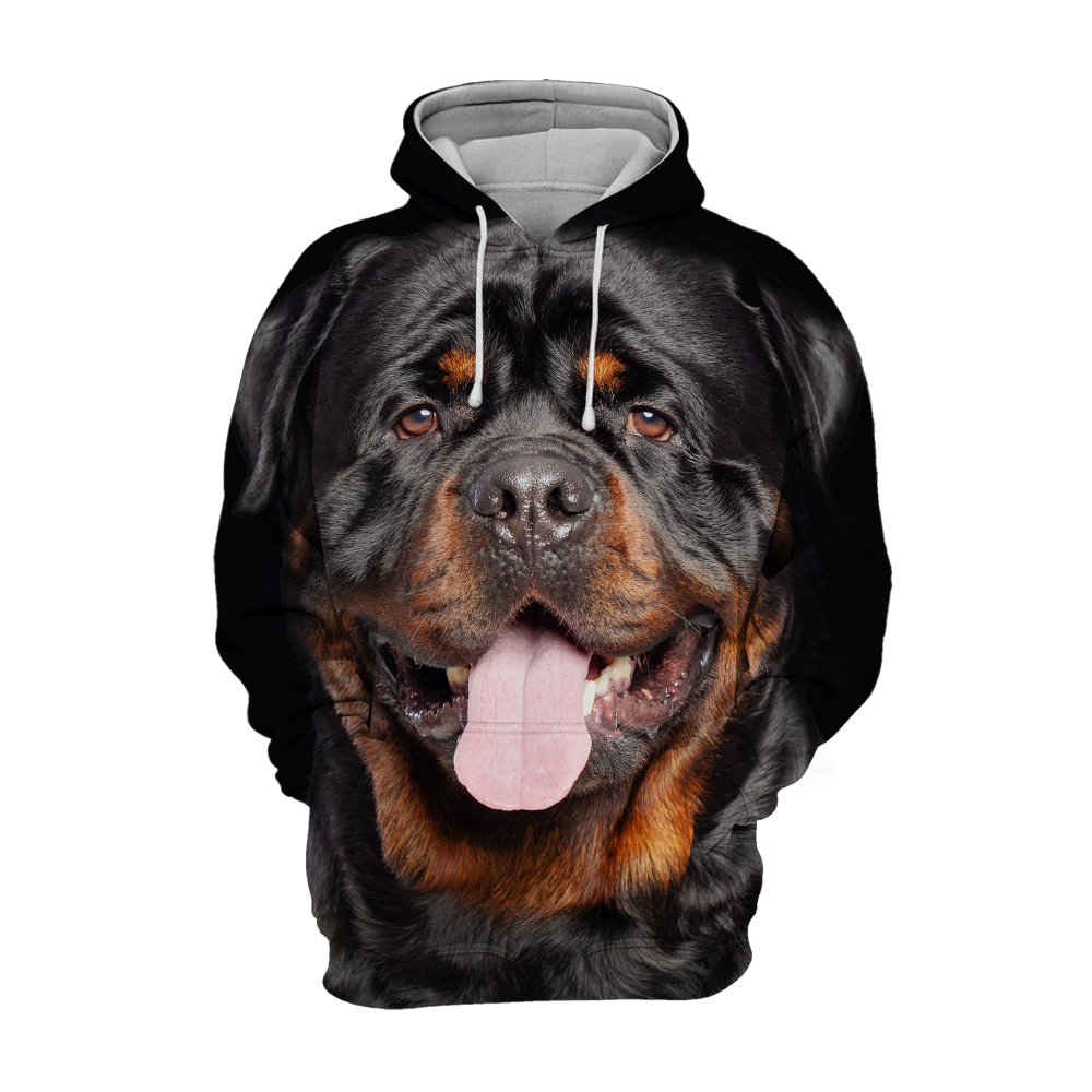 Unisex 3D Graphic Hoodies Animals Dogs Rottweiler Smile