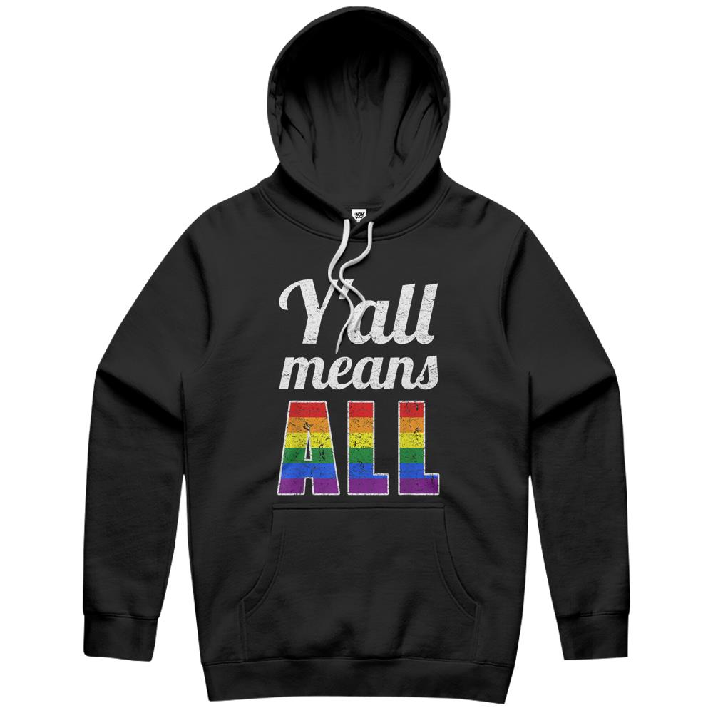 Lgbt Y’All Means All – Lesbian Gay Rainbow Pride Vintage Hoodie