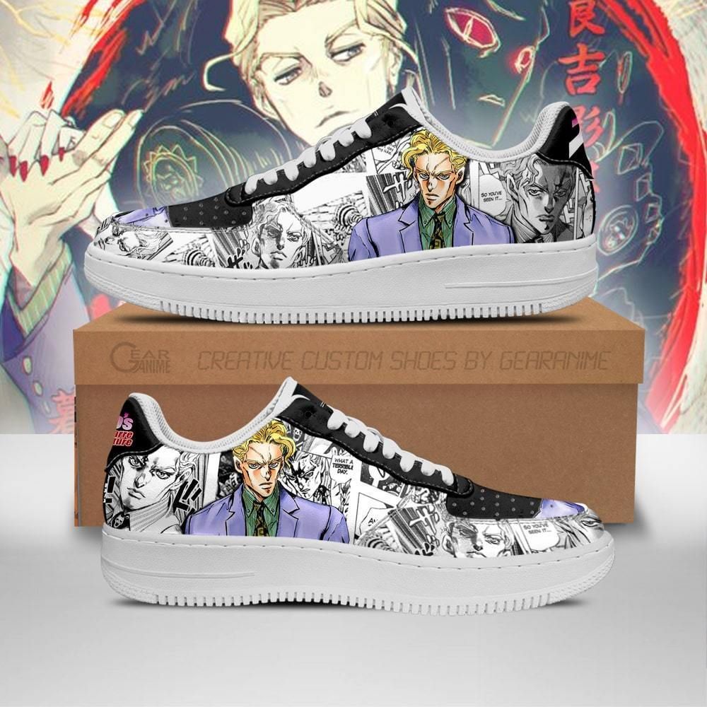 Yoshikage Kira Sneakers Manga Style Jojo’S Anime Shoes Fan Gift Pt06 Unisex Men Women