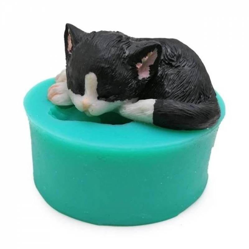 3D Kitten Fondant Cake Mold