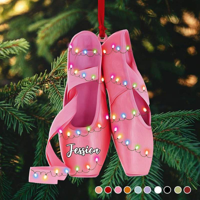 Ballet Christmas Personalized Flat Ornament