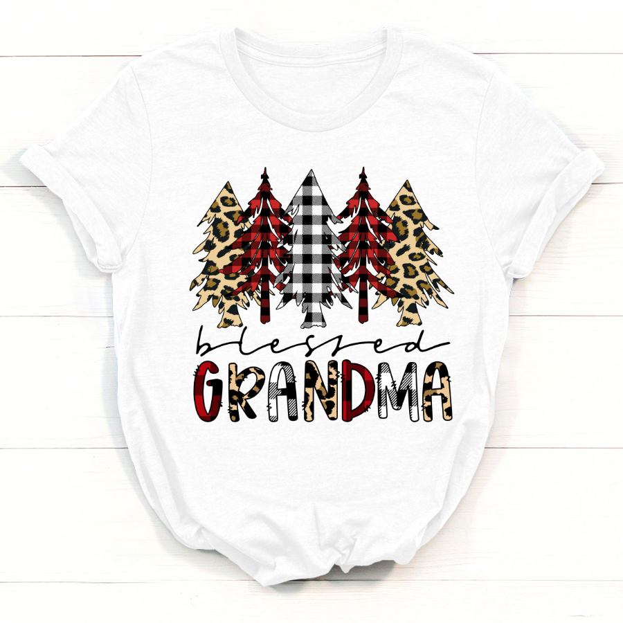 Blessed Grandma Tree Christmas Shirt