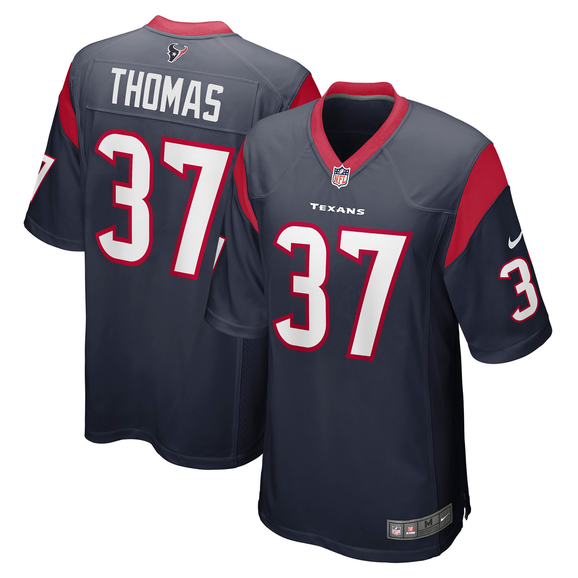 Tavierre Thomas Houston Texans Game Player Jersey – Navy NFL