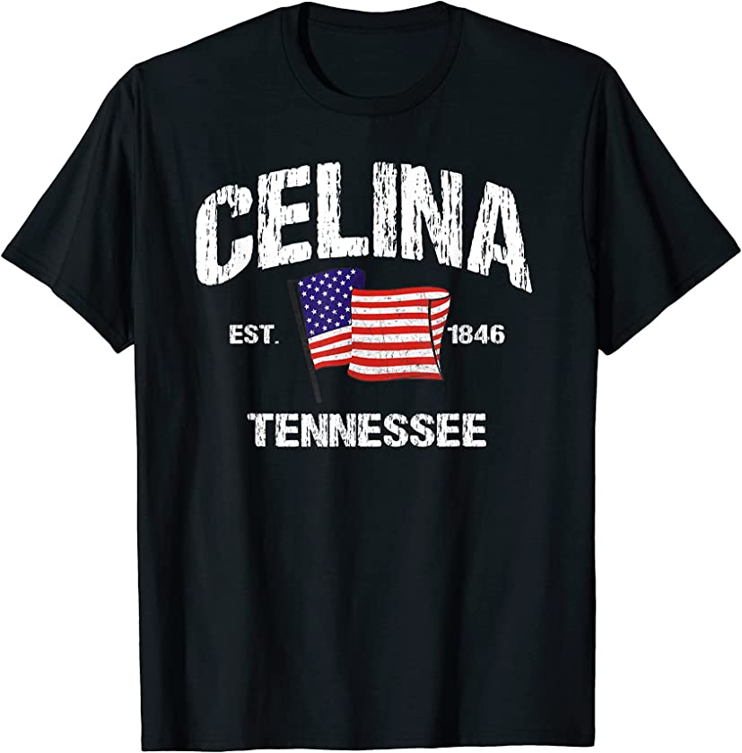 Celina Tennessee TN USA Stars & Stripes Vintage Style T-Shirt