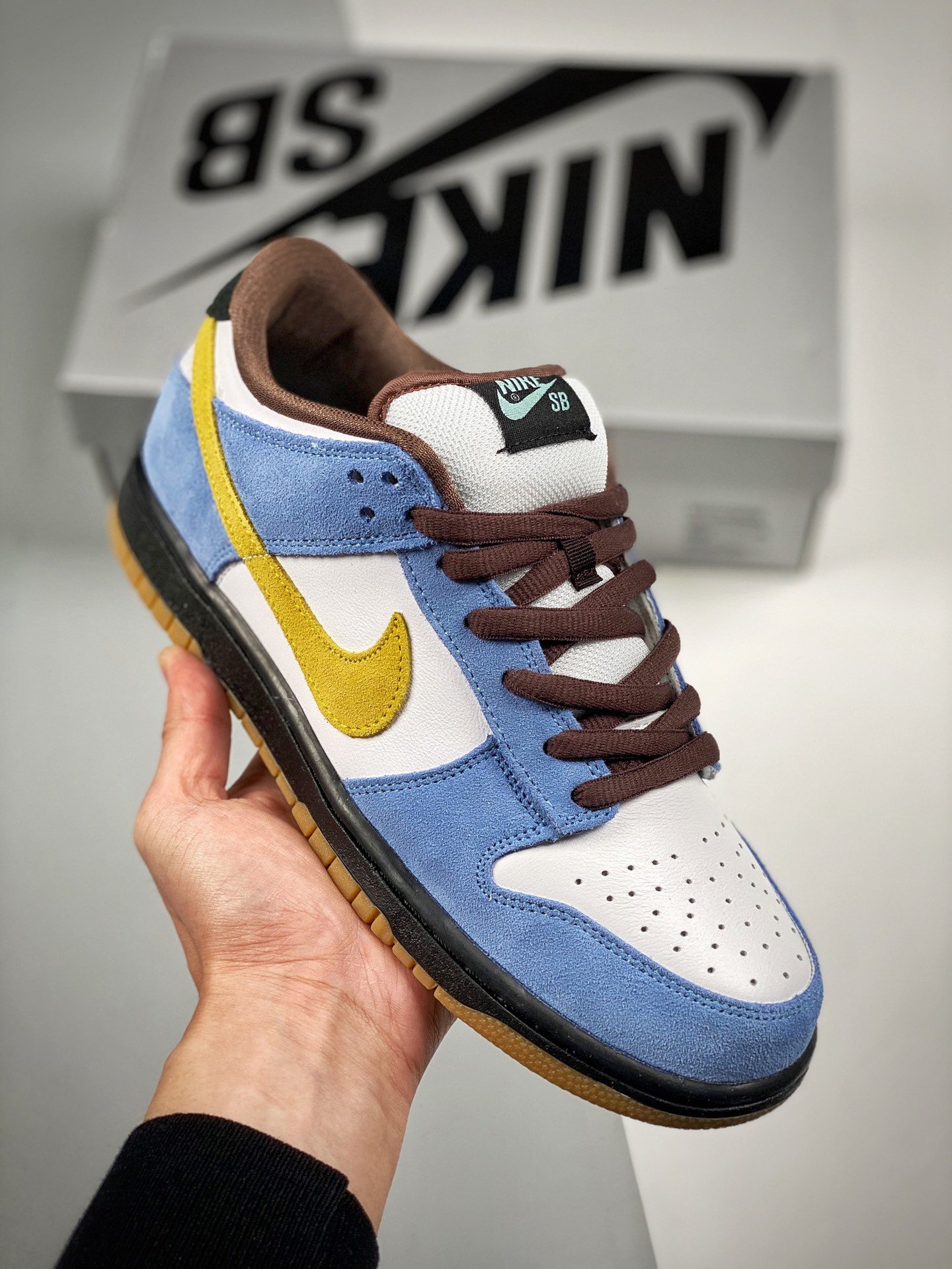 Nike SB Dunk Low Homer WhiteMedium Yellow-University Blue 5339144