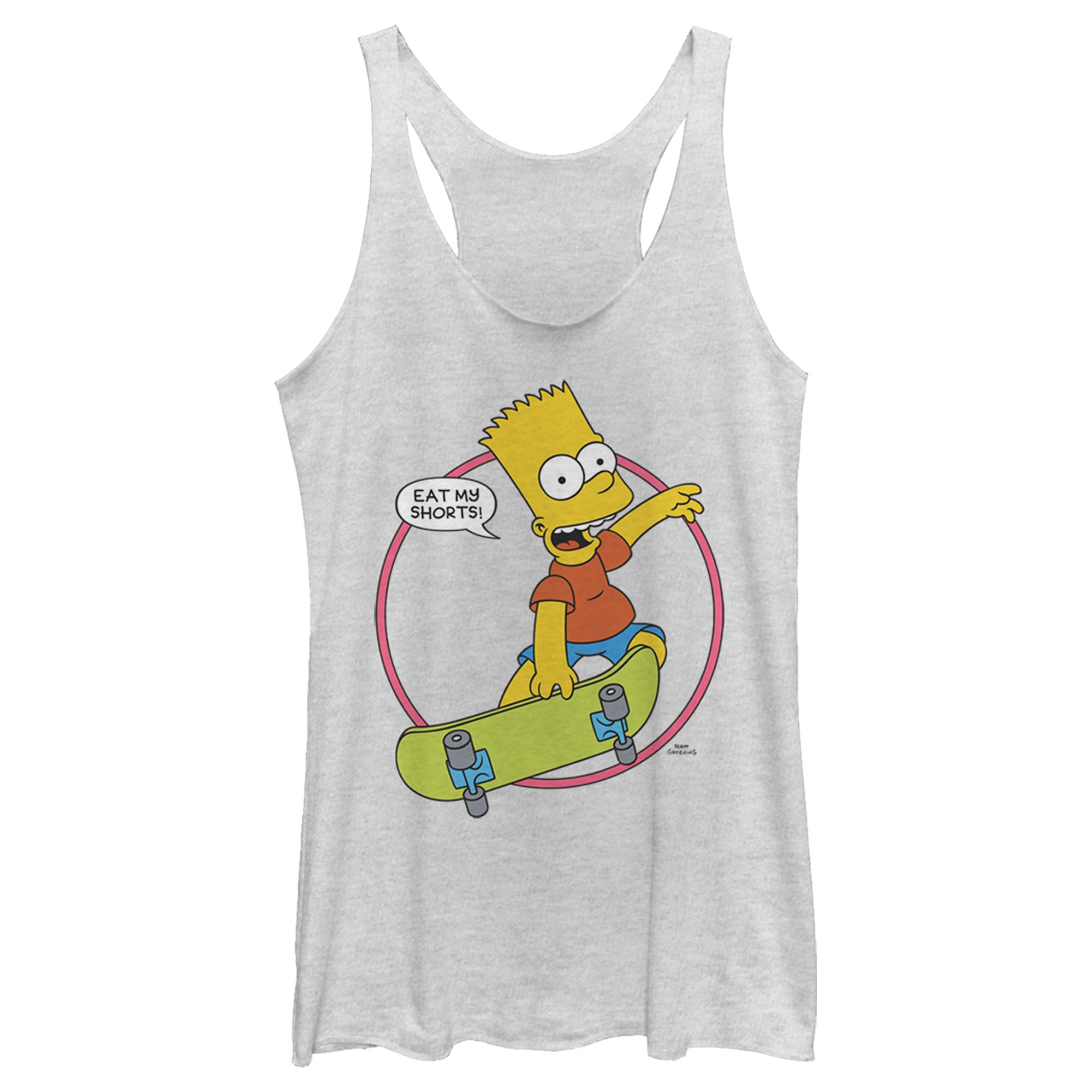 Women’S The Simpsons Eat My Shorts Racerback Tank Top