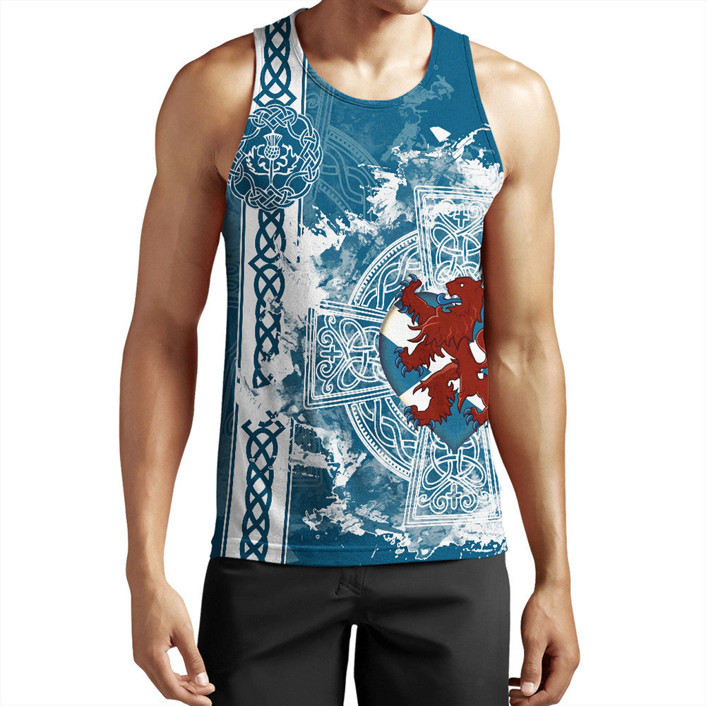 Wonder Print Shop Clothing – Scotland Royal Lion Celtic Cross Tank Top