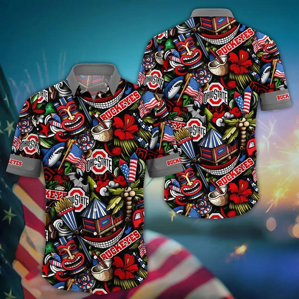 Ohio State Buckeyes Style Hot Trending Summer Ncaa Flower Aloha Hawaiian Shirt 15, Ncaa Hawaiian Shirt