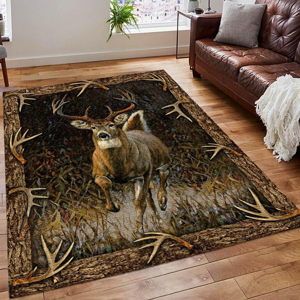 Apayprints – Deer Vintage 3D All Over Printed Rug