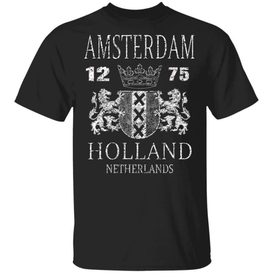 Amsterdam Vintage Distressed Easy Souvenir Love Gift Coffee Mug Unisex Men Women Tshirt