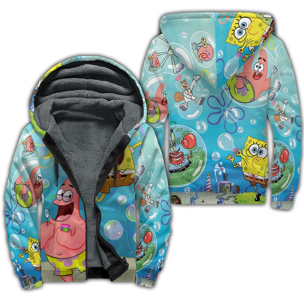 Spongebob 001 Fleece Jacket 3D