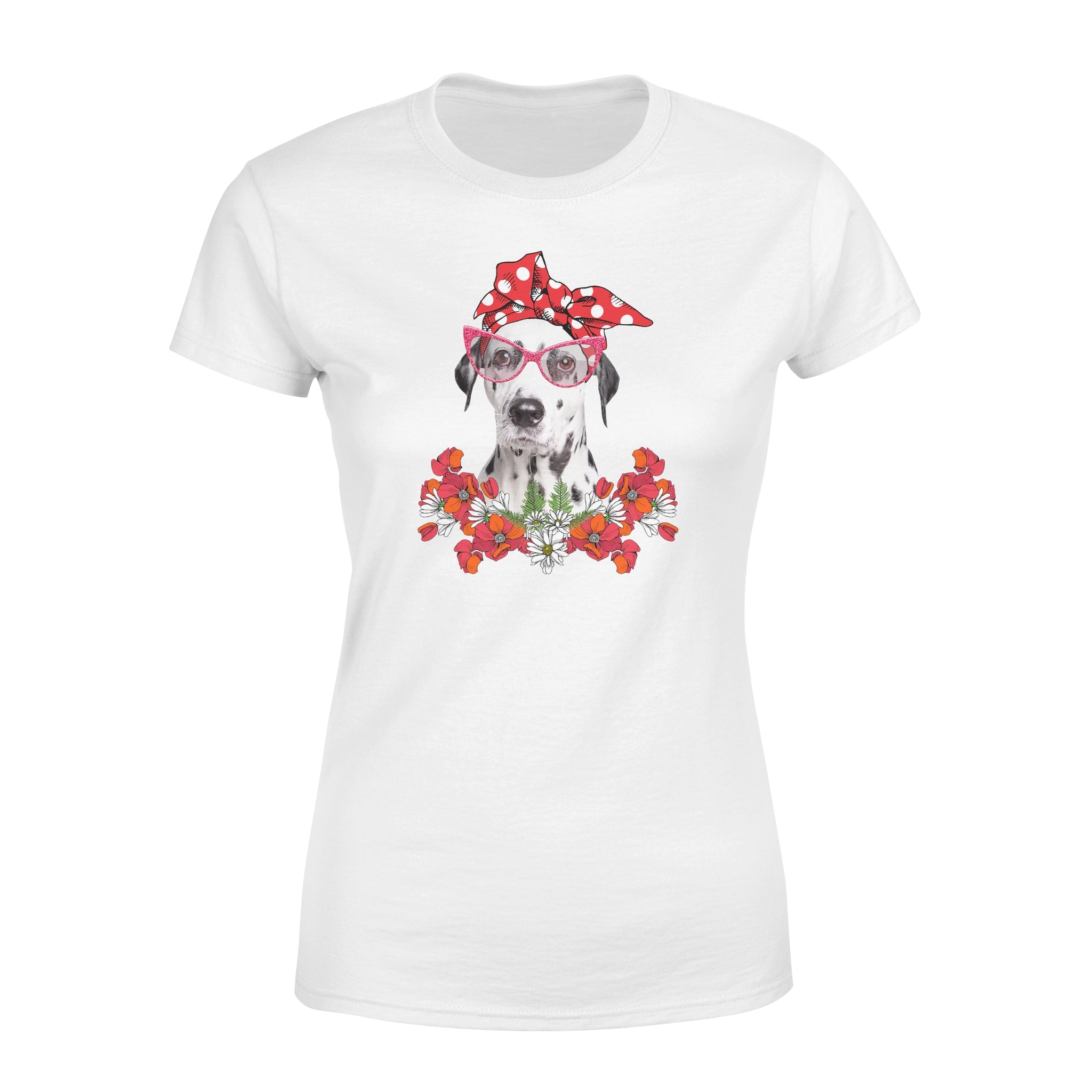Dalmatian Mom Flower Bow – Standard Women’S Tee