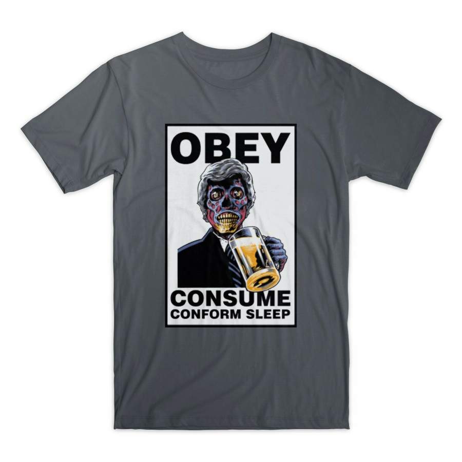 They Live Obey Consume T Shirt Top Sci Fi Horror Movie Film Vintage Retro