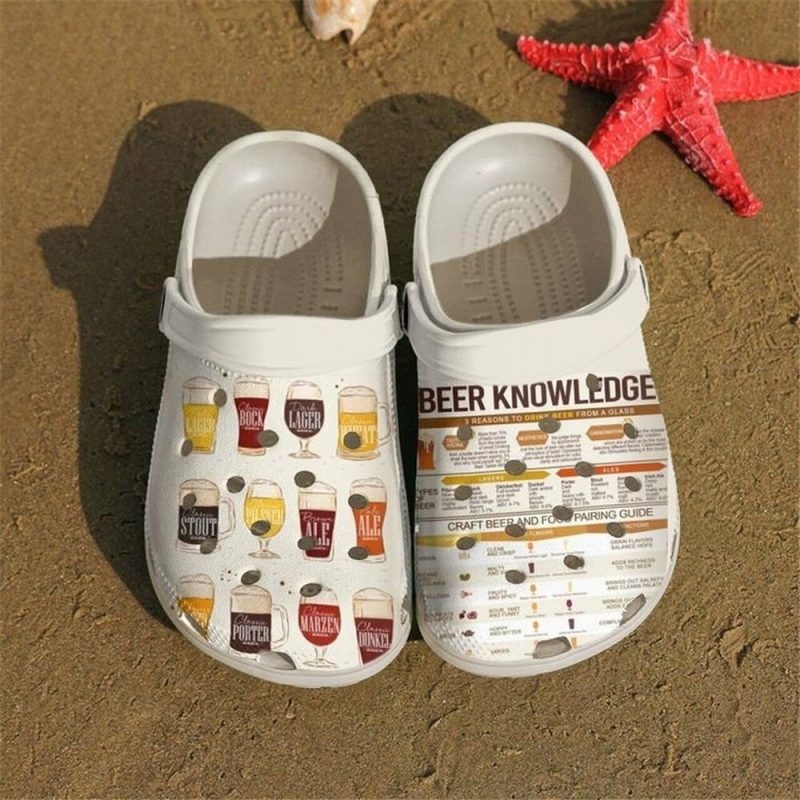 Beer Knowledge 102 Gift For Lover Rubber clog Shoes Comfy Footwear