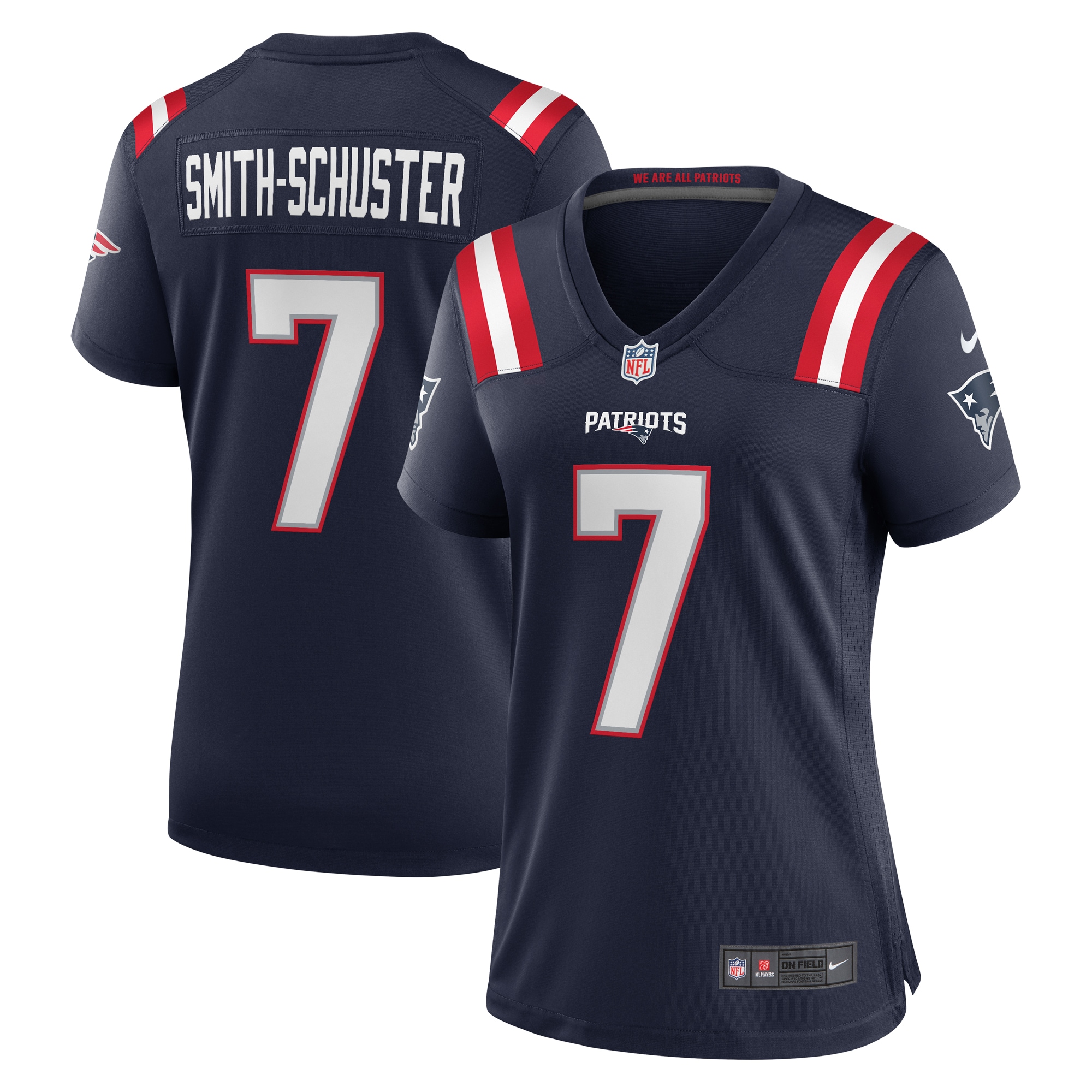 Women’s New England Patriots JuJu Smith-Schuster Navy Game Player Jersey