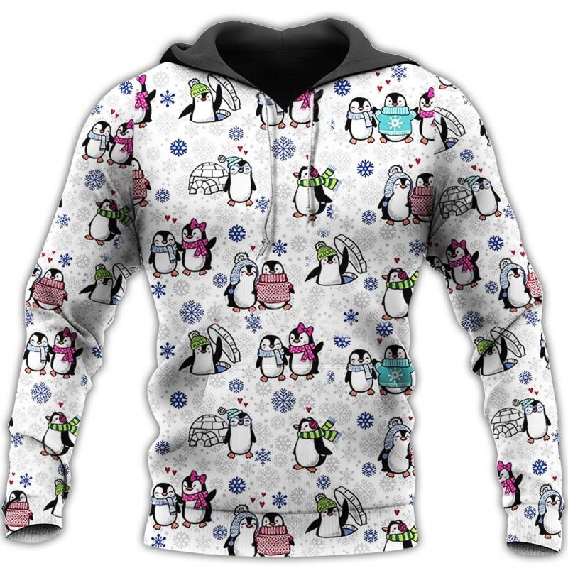 Penguin Christmas 3D All Over Printed Hoodie BT2811209