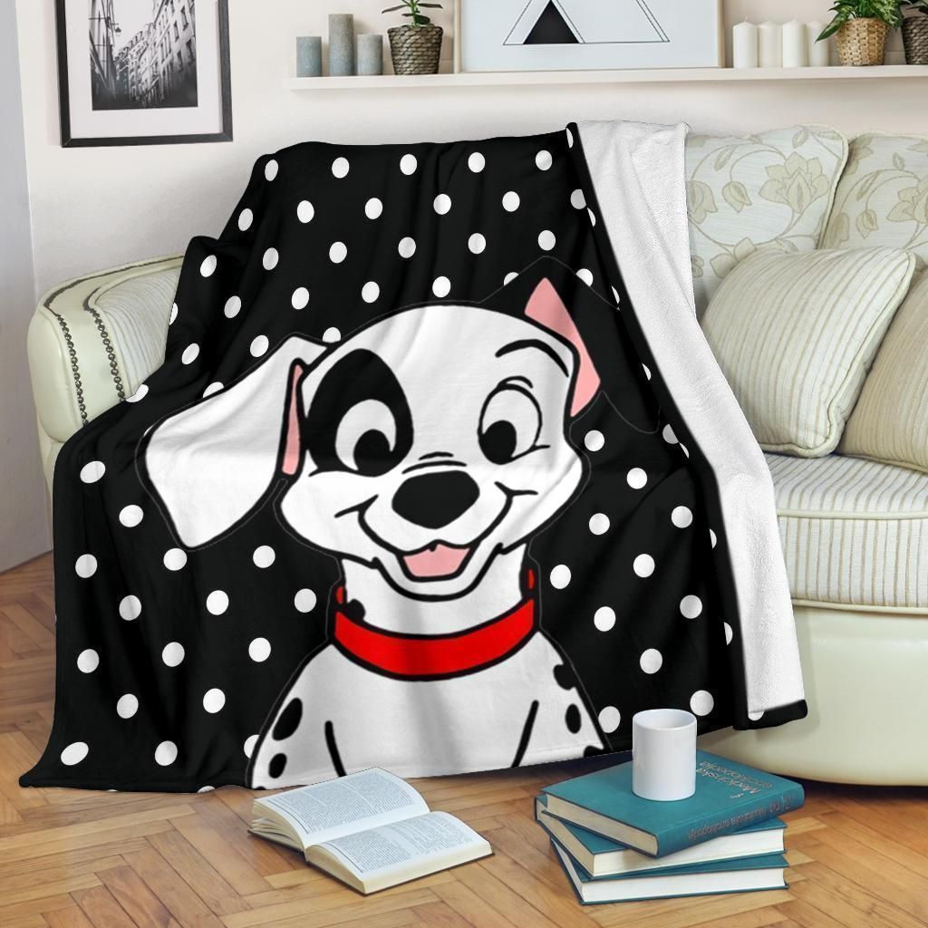 Dalmatian Puppy Fleece Blanket Gift For Fan, Premium Comfy Sofa Throw Blanket Gift