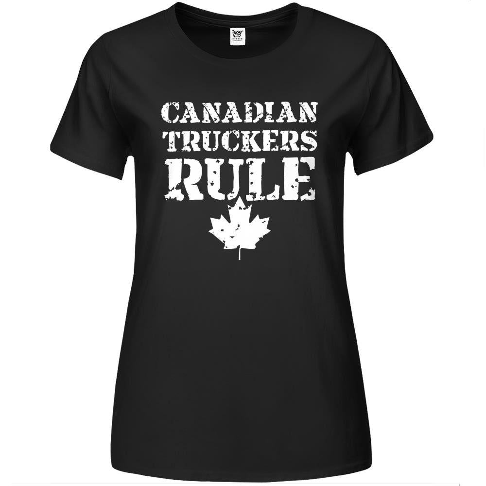 Canadian Truckers Rule Premium Womens T Shirts