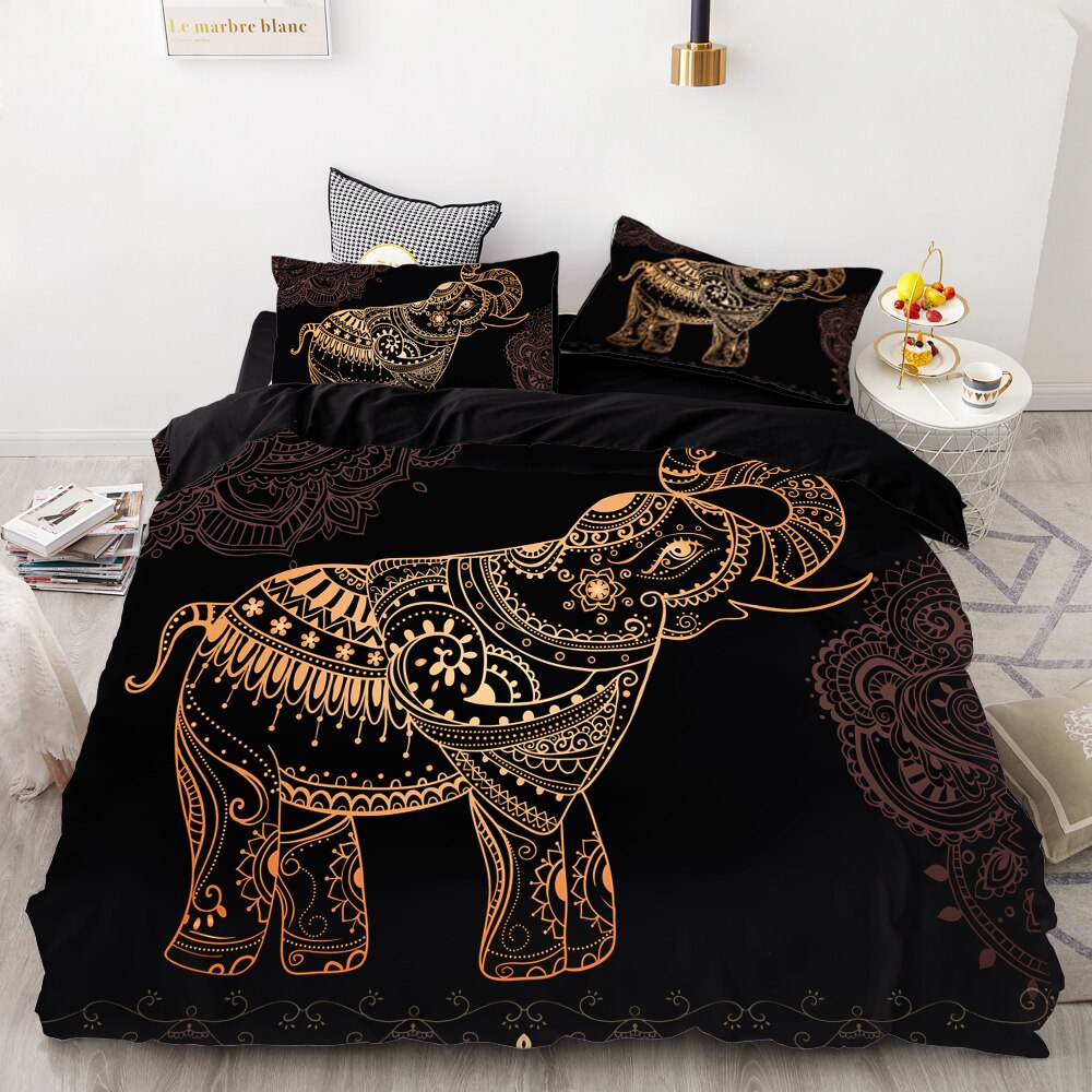 3D Hd Digital Printing Custom Bedding Set,Black Girl Duvet Cover Set Queen Cal King,Bedclothes Krishna Janmashtami