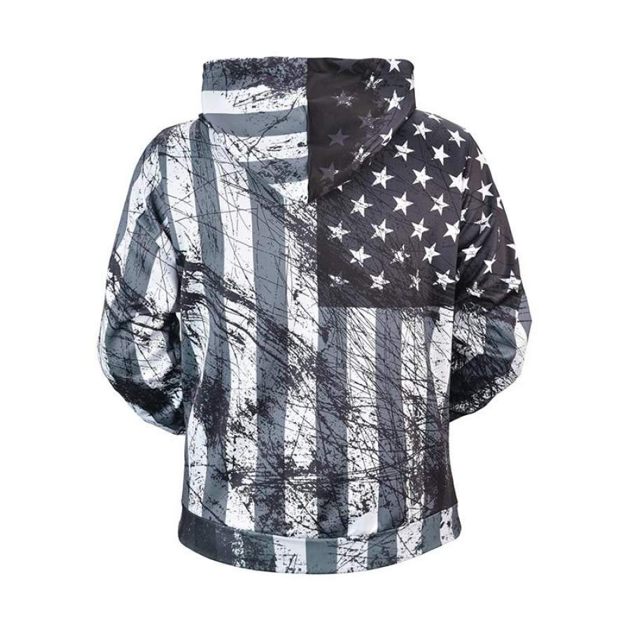 Exclusive: USA Black and White American Flag Hoodie – CoolPodTee Store