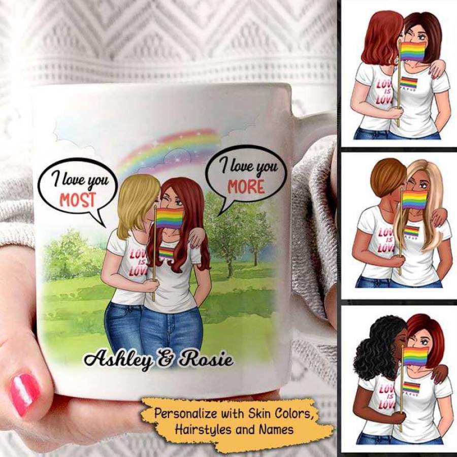 LGBT Couple Conversation Personalized AOP Mug