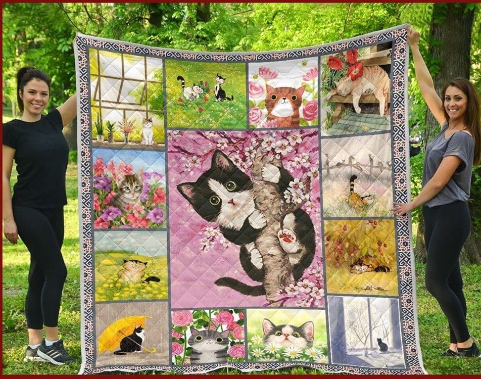 Cat Spring Time Quilt Blanket Dhc3112393Td