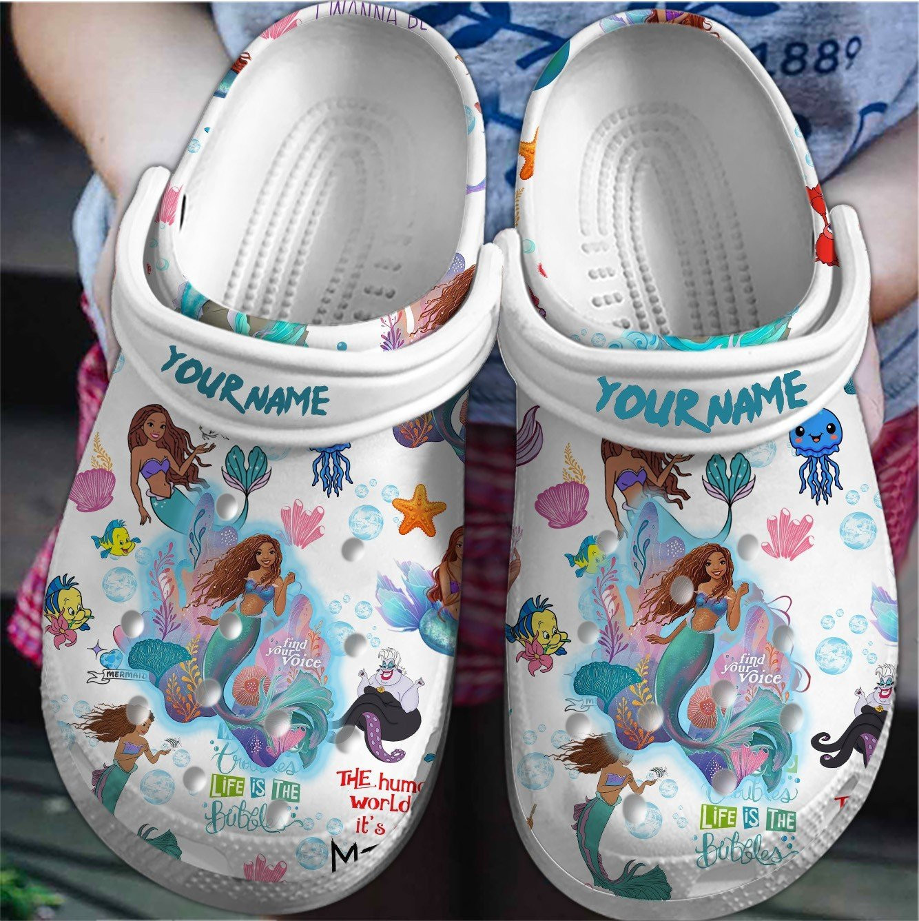 The Little Mermaid Crocss Clogs For Men Women And Kid Permsgch
