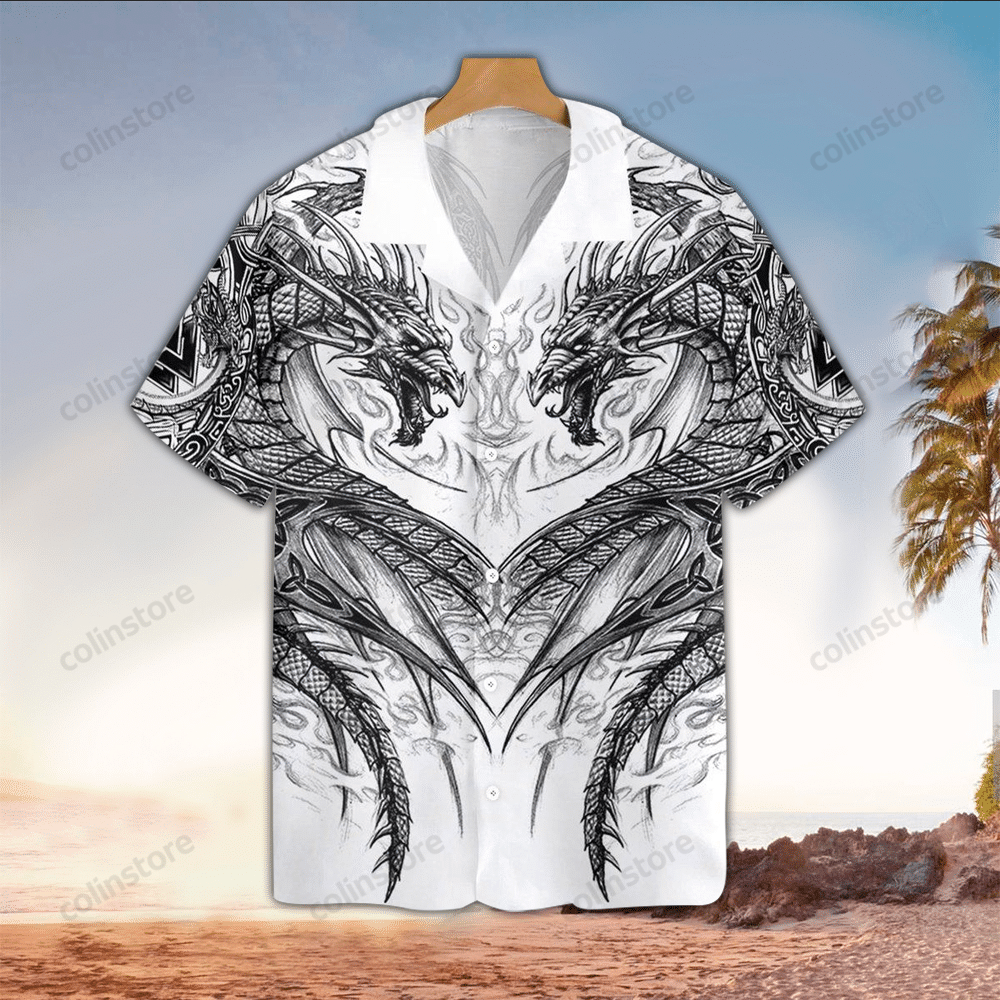 Dragon Hawaii Button Up Shirt Aloha Ha21450