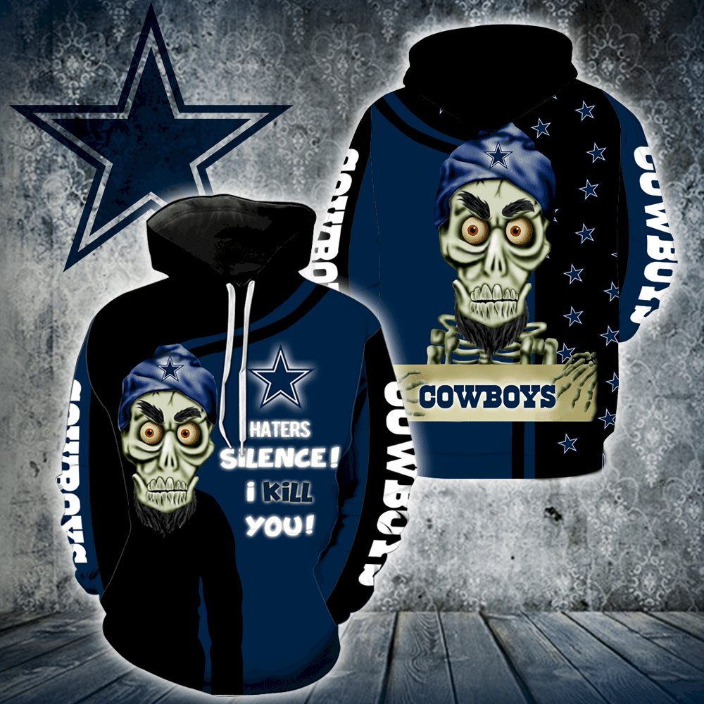 Dallas Cowboys Skull Full 80 Unisex 3D Hoodie Gift For Fans