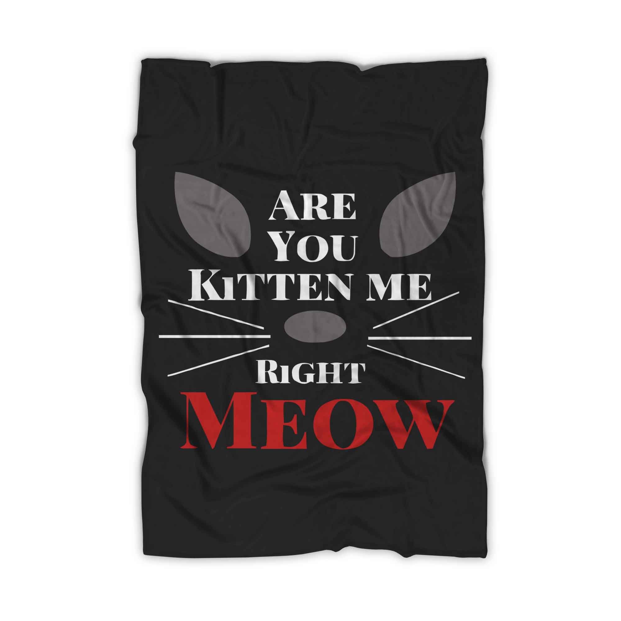 Are You Kitten Me Right Meow Nine Blanket