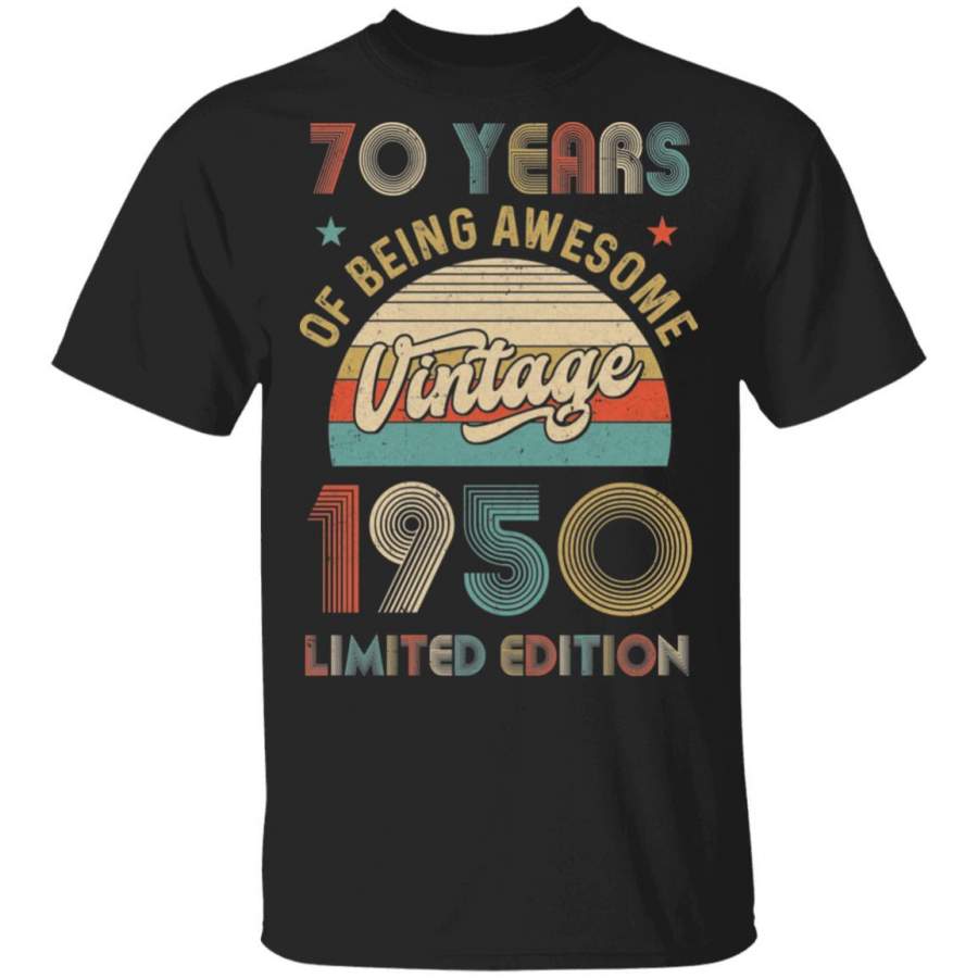 Vintage 1950 Limited Edition 70th Birthday Gift T-shirt