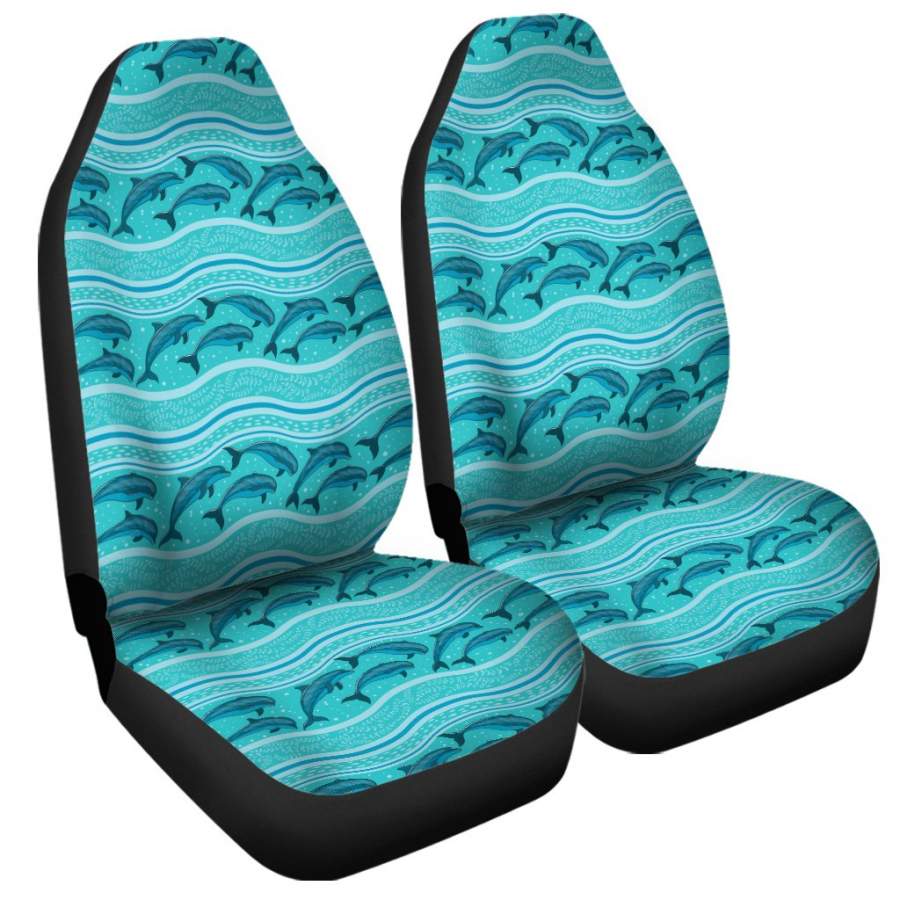 Boho Dolphin Pattern Print Universal Fit Car Seat Covers