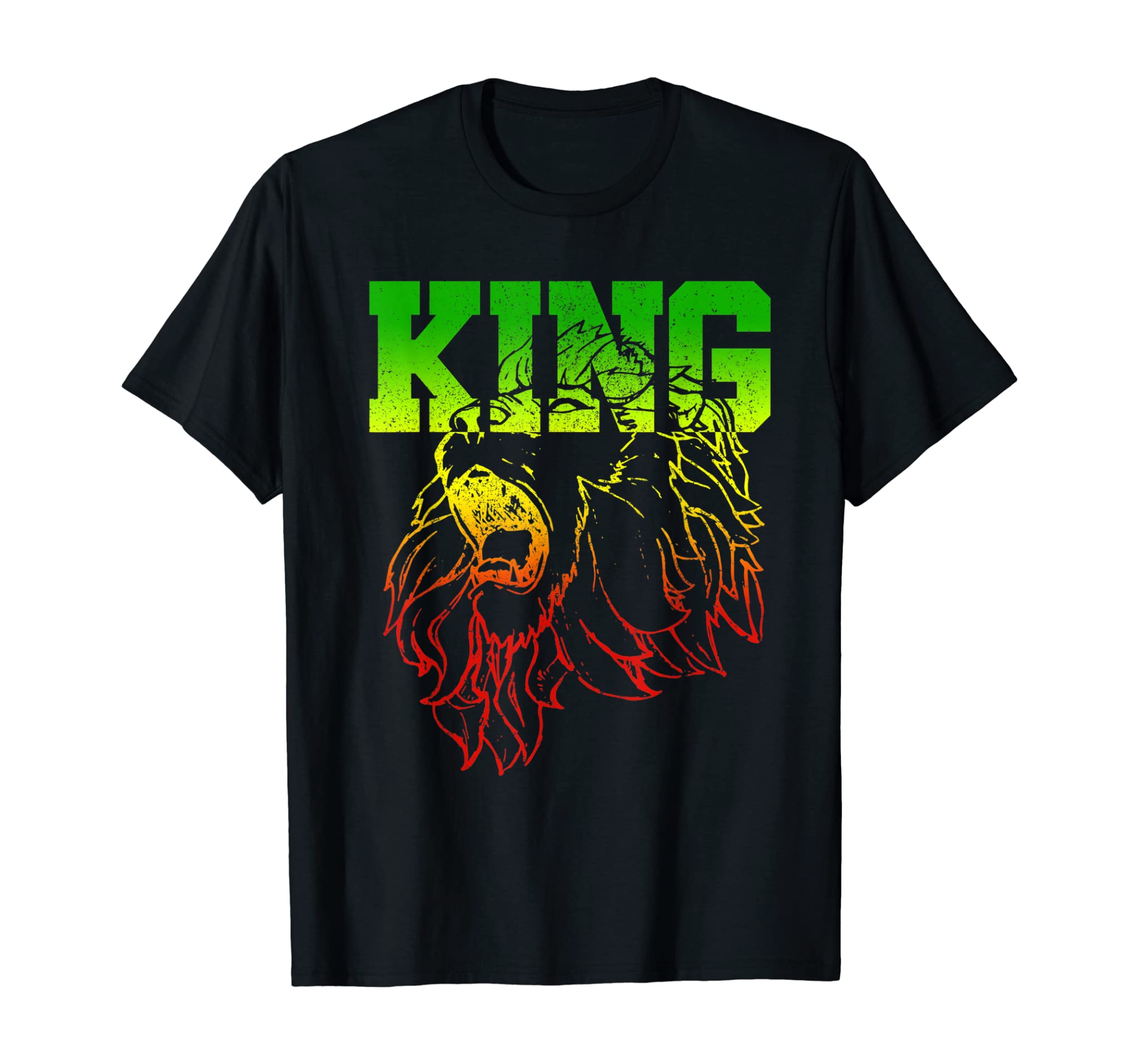 Mens Lion Of Judah T-Shirt – King Reggae Music Rasta Shirt Gift