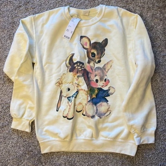 Cartoons deer animals sweater shirt outfit