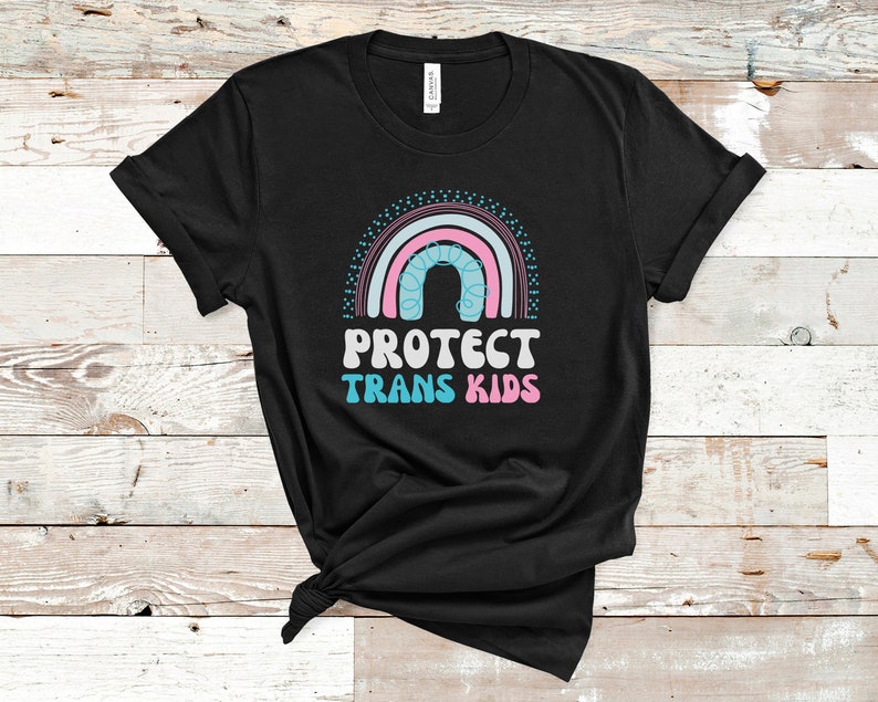 Rainbow T Shirt, Protect Trans Kids, Unisex Trans Rights Tshirt, Lgbtq Pride Shirt, Pride Gift